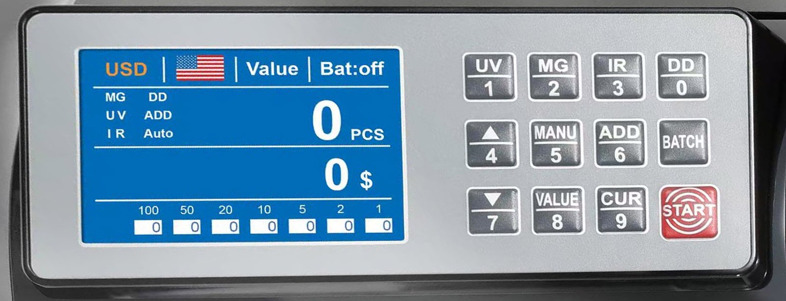 BRIO P40 Cash Counting Machine Dash Board BRIO P40 Cash Counting Machine Dash Board